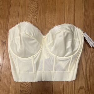 Dominique 6377 Noemi Strapless Low Back Bridal Bra - Ivory - 42F- NWT